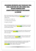 ATI&semi;NURSING INFORMATICS AND TECHNOLOGY FINAL EXAM &vert;QUESTIONS AND 100&percnt; CORRECT WELL DETAILED ANSWERS&vert;LATEST UPDATE&excl;&excl;&excl;&excl;2026&vert;GUARANTEED PASS&vert;GRADED A&plus;&vert;VERIFIED
