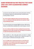 IAABO REFRESHER Ball REF PRACTICE TEST EXAM  &lpar;2026-2027&rpar; WITH GUARANTEED CORRECT  ANSWERS 