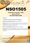 NSO1505 Asaenmente 1 &lpar;COMPLETE ANSWERS&rpar; Semestere 1 2026 - DUE  March 2026