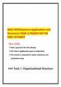 WGU D078 Business Applications and Structures &lpar;TASK 1&rpar; PASSED ON THE FIRST ATTEMPT 