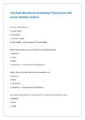 Maryland State Board Cosmetology Theory Exam with precise detailed solutions