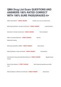 QMA Drug List Exam QUESTIONS AND ANSWERS 100&percnt; RATED CORRECT WITH 100&percnt; SURE PASS&vert;GRADED A&plus;