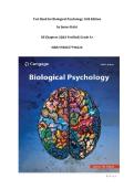 Test Bank for Biological Psychology 14th Edition  by James Kalat &vert;All Chapters &vert; Q&A Verified&vert; Grade A&plus;&vert; ISBN 9780357798126