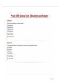  Praxis 5005 Science Form 2 Questions and Answers