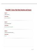 Praxis 5005 Science Blue Notes Questions and Answers
