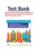  Solution Manual For Statistics for Nursing Research&colon; A Workbook for Evidence-Based Practice 4th Edition&comma; by Susan K&period; Grove&comma; Daisha J&period; Cipher&sol;&sol;&sol;A&plus;
