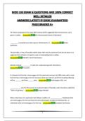 BIOD 103 EXAM 6&vert;QUESTIONS AND 100&percnt; CORRECT WELL DETAILED ANSWERS&vert;LATEST UPDATE&excl;&excl;&excl;&excl;2026&vert;GUARANTEED PASS&vert;GRADED A&plus;&vert;VERIFIED