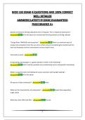 BIOD 103 EXAM 4&vert;QUESTIONS AND 100&percnt; CORRECT WELL DETAILED ANSWERS&vert;LATEST UPDATE&excl;&excl;&excl;&excl;2026&vert;GUARANTEED PASS&vert;GRADED A&plus;&vert;VERIFIED