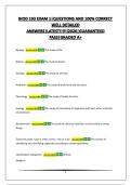 BIOD 103 EXAM 1&vert;QUESTIONS AND 100&percnt; CORRECT WELL DETAILED ANSWERS&vert;LATEST UPDATE&excl;&excl;&excl;&excl;2026&vert;GUARANTEED PASS&vert;GRADED A&plus;&vert;VERIFIED