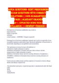 APEA Questions- EENT Prescribing EXAM QUESTIONS WITH CORRECT SOLUTIONS&vert;&vert;100&percnt; GUARANTEED PASS&vert;&vert;ALREADY GRADED A&plus;&vert;&vert;UPDATED 2026&sol;2027 SYLLABUS&vert;&vert;<<NEWEST VERSION>>