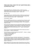 RMIN 4000 FINAL EXAM TOP HAT QUESTIONS 2026 GUARANTEED PASS