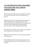 C724 INFORMATION SYSTEMS MANAGEMENT WGU EXAM SCRIPT 2026 COMPLETE ANSWERS VERIFIED