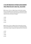 C724 INFORMATION SYSTEMS MANAGEMENT WGU PRACTICE SET 2026 FULL SOLUTION