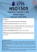 NSO1505 Assignment 1 &lpar;ANSWERS&rpar; Semester 1 2026 - DISTINCTION GUARANTEED