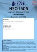 NSO1505 Assignment 2 &lpar;ANSWERS&rpar; Semester 1 2026 - DISTINCTION GUARANTEED