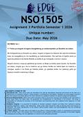 NSO1505 Assignment 3 PORTFOLIO &lpar;ANSWERS&rpar; Semester 1 2026 - DISTINCTION GUARANTEED