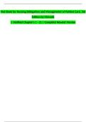 Test Bank for Nursing Delegation and Management of Patient Care&comma; 3rd Edition by Kathleen Motacki & Kathleen Burke &mdash; Complete Chapters with Verified Questions & Answers &lpar;2026 Edition&comma; ISBN 9780323625463&rpar;