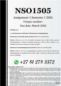 NSO1505 Assignment 1 &lpar;COMPLETE ANSWERS&rpar; Semester 1 2026 - DUE March 2026