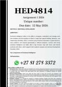HED4814 Assignment 1 &lpar;COMPLETE ANSWERS&rpar; 2026 - DUE 12 May 2026