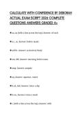 CALCULATE WITH CONFIDENCE BY DEBORAH ACTUAL EXAM SCRIPT 2026 COMPLETE QUESTIONS ANSWERS GRADED A&plus;