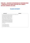 NURS 6501 Advanced Pathophysiology Midterm Exam &vert; Walden University &vert; Complete Actual Questions and Correct Detailed Answers 2025&sol;2026