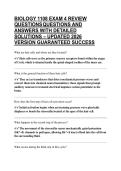 BIOLOGY 1108 EXAM 4 REVIEW QUESTIONS QUESTIONS AND ANSWERS WITH DETAILED SOLUTIONS &ndash; UPDATED 2026 VERSION GUARANTEED SUCCESS