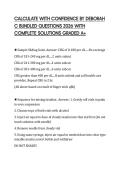 CALCULATE WITH CONFIDENCE BY DEBORAH C BUNDLED QUESTIONS 2026 WITH COMPLETE SOLUTIONS GRADED A&plus;