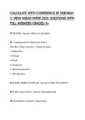 CALCULATE WITH CONFIDENCE BY DEBORAH C VIEW AHEAD PAPER 2026 QUESTIONS WITH FULL ANSWERS GRADED A&plus;