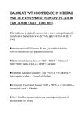 CALCULATE WITH CONFIDENCE BY DEBORAH PRACTICE ASSESSMENT 2026 CERTIFICATION EVALUATION EXPERT CHECKED