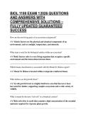 BIOL 1108 EXAM 1 2026 QUESTIONS AND ANSWERS WITH COMPREHENSIVE SOLUTIONS &ndash; FULLY UPDATED GUARANTEED SUCCESS