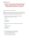NUR 2474 Pharmacology for Professional Nursing &ndash; Module 1 Quiz Review &lpar;Rasmussen&rpar; 2026&sol;2027 Exam Questions and Verified Answers
