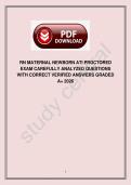 RN Maternal Newborn ATI Proctored Exam &ndash; Carefully Analyzed Questions with Verified Correct Answers&comma; A&plus; Grade&comma; 2026 Complete Exam Material