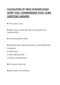 CALCULATION OF DRUG DOSAGES EXAM SCRIPT 2026 COMPREHENSIVE STUDY GUIDE QUESTIONS ANSWERS