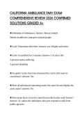 CALIFORNIA AMBULANCE DMV EXAM COMPREHENSIVE REVIEW 2026 CONFIRMED SOLUTIONS GRADED A&plus;