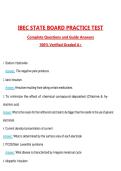 IBEC STATE BOARD Practice Test Questions with Correct Answers Pass the Exam&comma; 100&percnt; Verified &lpar;2026 &sol; 2027&rpar; Graded A&plus;