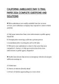 CALIFORNIA AMBULANCE DMV G FINAL PAPER 2026 COMPLETE QUESTIONS AND SOLUTIONS