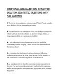 CALIFORNIA AMBULANCE DMV G PRACTICE SOLUTION 2026 TESTED QUESTIONS WITH FULL ANSWERS