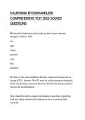 CALIFORNIA EFOODHANDLERS COMPREHENSIVE TEST 2026 SOLVED QUESTIONS