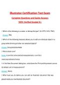 Illustrator Certification Test Exam Questions with Correct Answers Pass the Exam&comma; 100&percnt; Verified &lpar;2026 &sol; 2027&rpar; Graded A&plus;