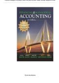 Financial & Managerial Accounting For Mbas&comma; 5Th Edition by Easton&comma; Halsey&comma; Mcanally&comma; Hartgraves & Morse Practice Quiz Bank Latest Complete Solution