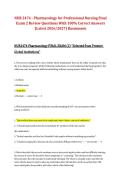 Package deal for NUR 2474 Pharmacology for Professional Nursing Rasmussen 2026&sol;2027 &ndash; Exam Review Questions with 100&percnt; Correct Answers &lpar;Latest&rpar;