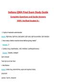 Indiana QMA Final Exam Questions with Correct Answers Pass the Exam&comma; 100&percnt; Verified &lpar;2026 &sol; 2027&rpar; Graded A&plus;