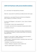 COM 312 Final Exam with precise detailed solutions