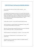 COM-312 Exam 2 with precise detailed solutions