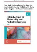 Test Bank For Introduction To Maternity And Pediatric Nursing 9th Edition By Gloria Leifer Chapter 1-34 Newest Version 2026