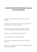  A LEVEL EDEXCEL BUSINESS PAPER 1 Questions And Answers 2025&sol;2026