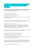 NU 335 - Final Exam Review Questions and All Correct Answers 2025-2026 Updated&period;