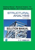 Solutions Manual &ndash; Structural Analysis&comma; 11th Edition by Hibbeler &vert; All 17 Chapters Covered