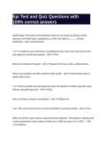 Epi Test and Quiz Questions with 100&percnt; correct answers