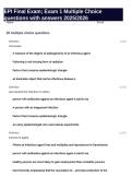 EPI Final Exam&semi; Exam 1 Multiple Choice questions with answers 2025&sol;2026